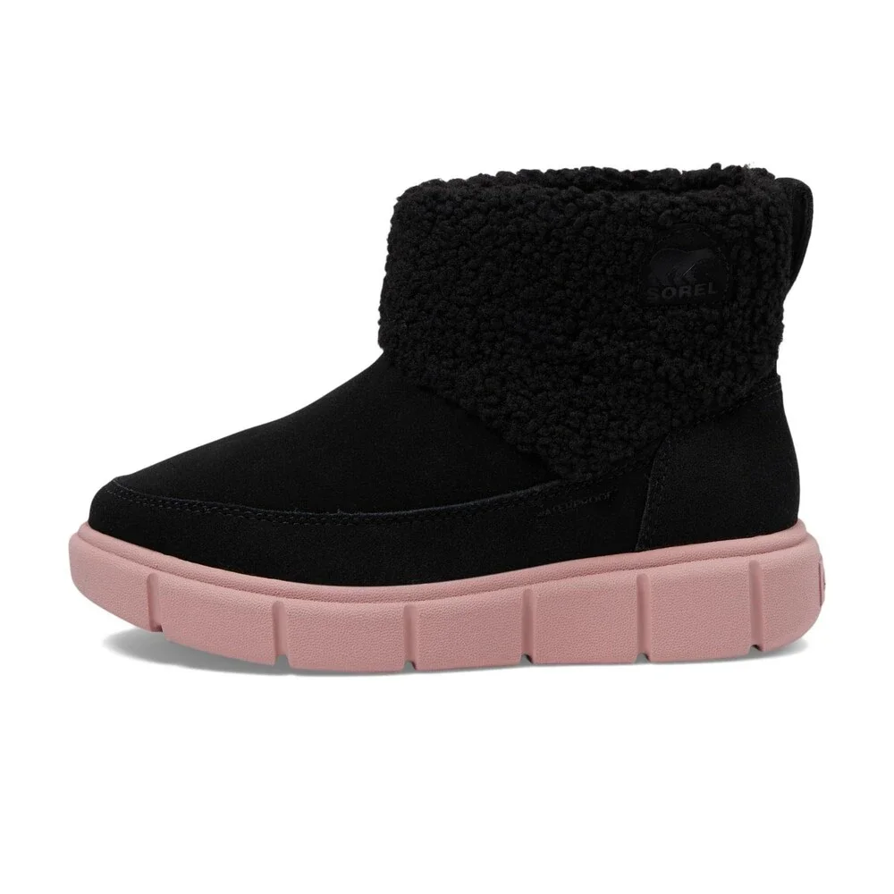 Sorel Explorer III 2088541010 Kids US 7 M Black Suede Ankle Boots ZOGG3776